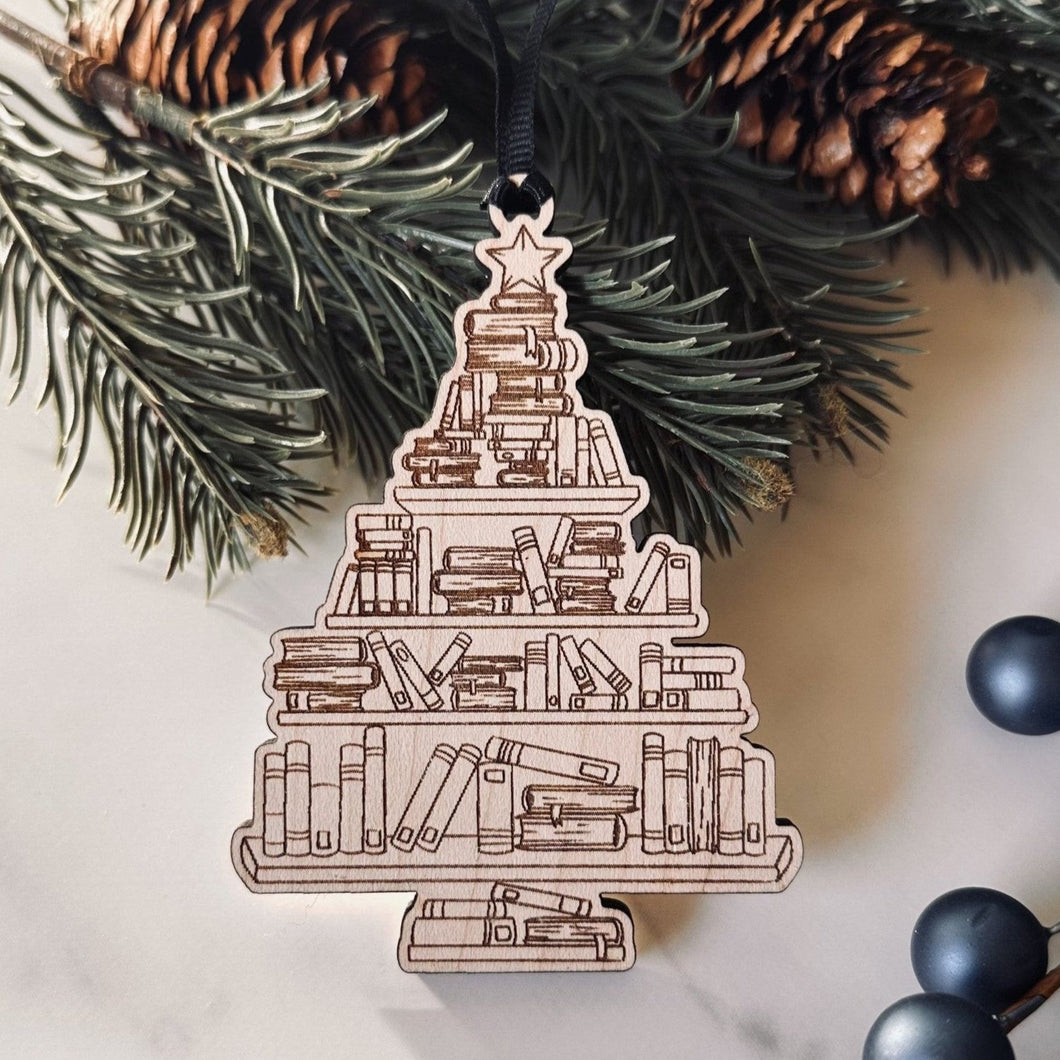 Book Stack Christmas Tree Ornament