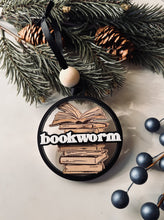 Load image into Gallery viewer, Bookworm Christmas Ornament
