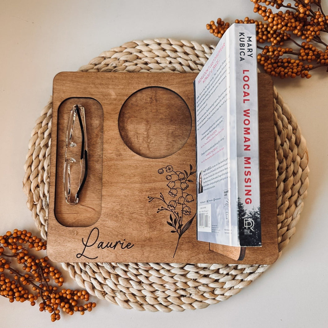 Personalized Birth Flower Book Stand