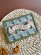 Load image into Gallery viewer, Vintage Bookstack Library Sign
